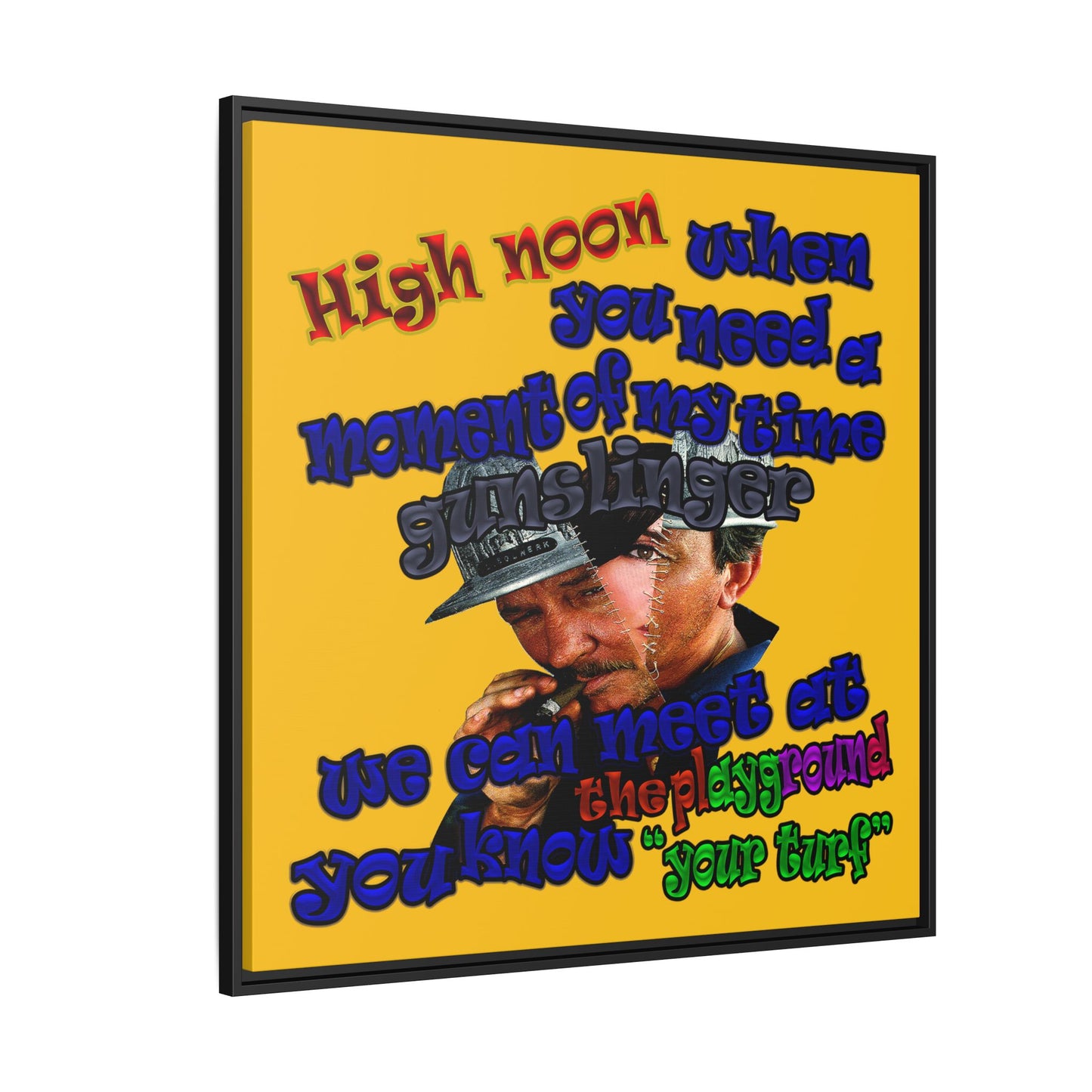 high noon - framed canvas art (yellow)