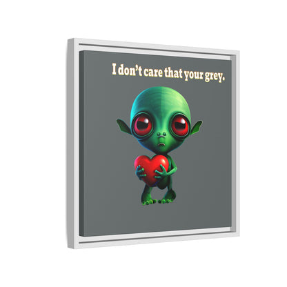I don't care that your grey - framed canvas art (dark grey)
