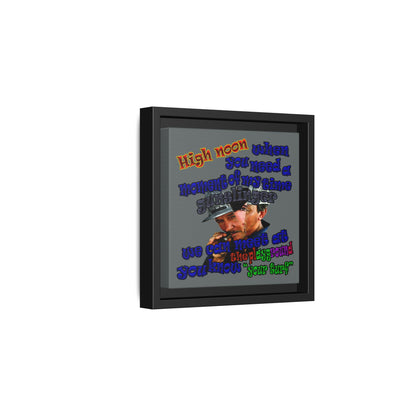 high noon - framed canvas art (dark grey)
