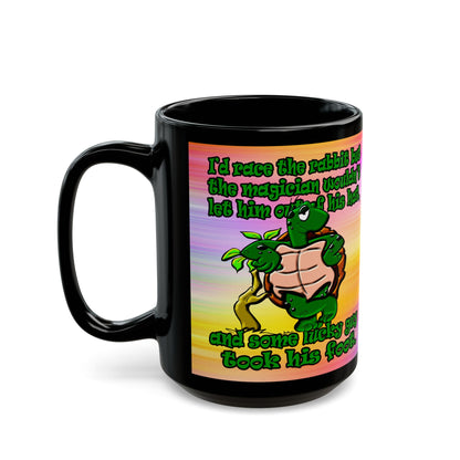 turtle race - Black Mug (color blur)