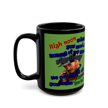 high noon - Black Mug (green)