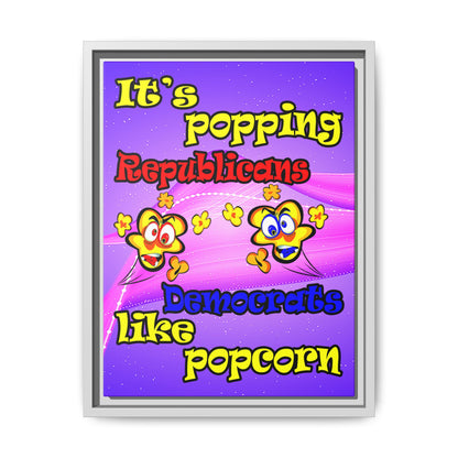 popping like popcorn - framed canvas art (purple-pink wave)
