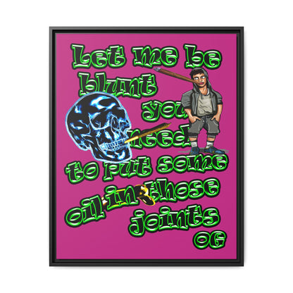 og - framed canvas art (pink)
