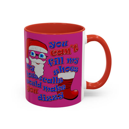 santa's shoes - Accent Mug (pink)