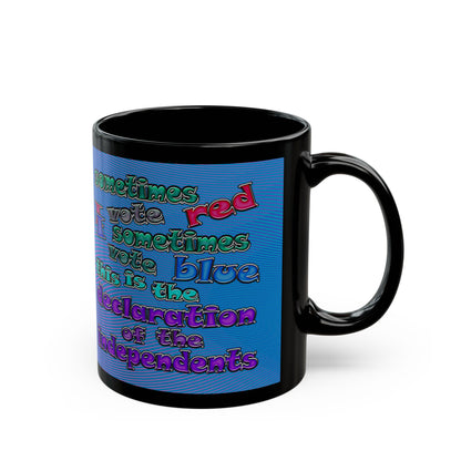 declaration of the independents - Black Mug (light blue-purple wave)