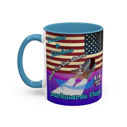 shoot for the stars - Accent Mug (purple-pink wave)