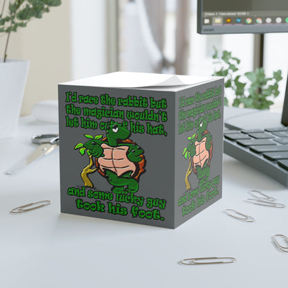 turtle race - note cube (dark grey)