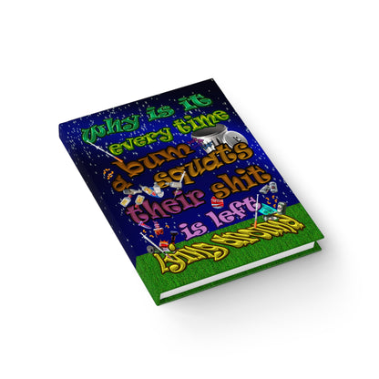 the bum's shit - journal-lined ('snoops' background)