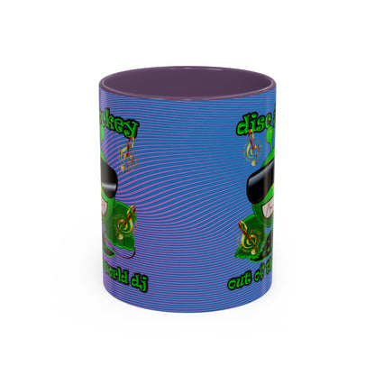 disc jockey - Accent Mug (light blue-purple wave)