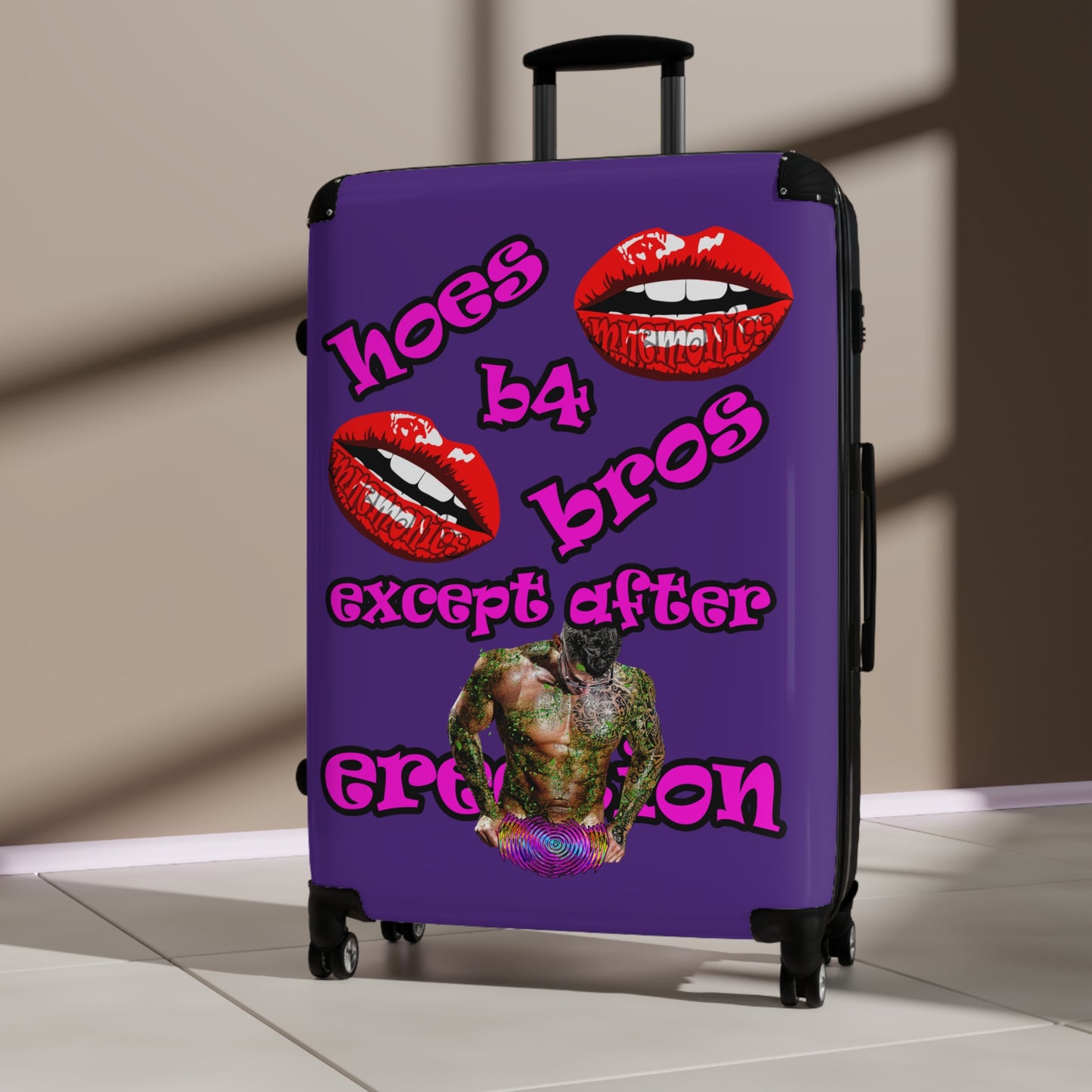 hoes b4 bros - Suitcase (purple)