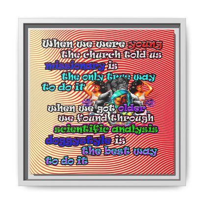 doggystyle - framed canvas art (yellow-orange wave)