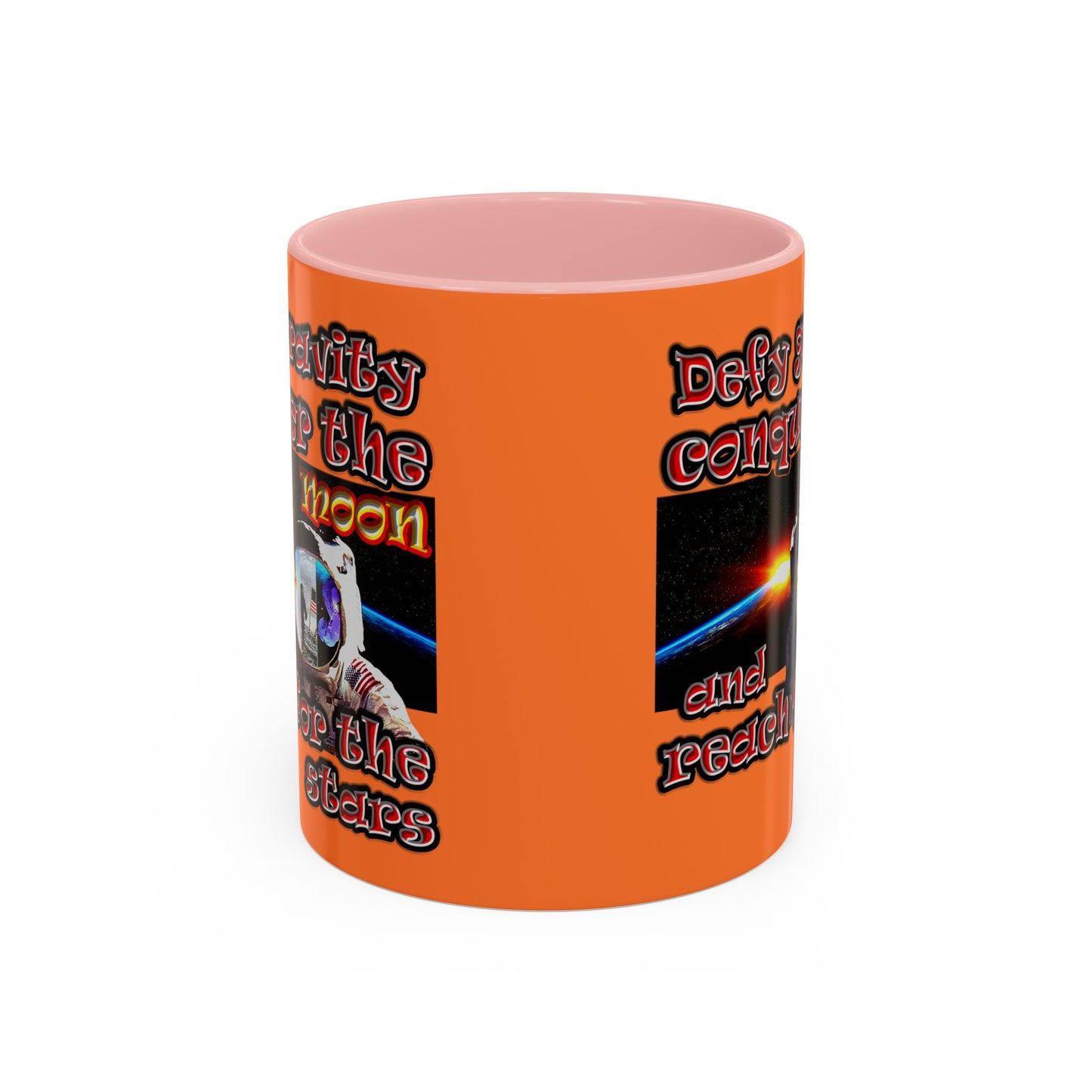defy conquer reach - Accent Mug (crusta)