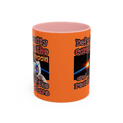 defy conquer reach - Accent Mug (crusta)