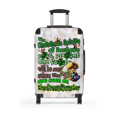christmas spirits of boston - Suitcase (white marble)