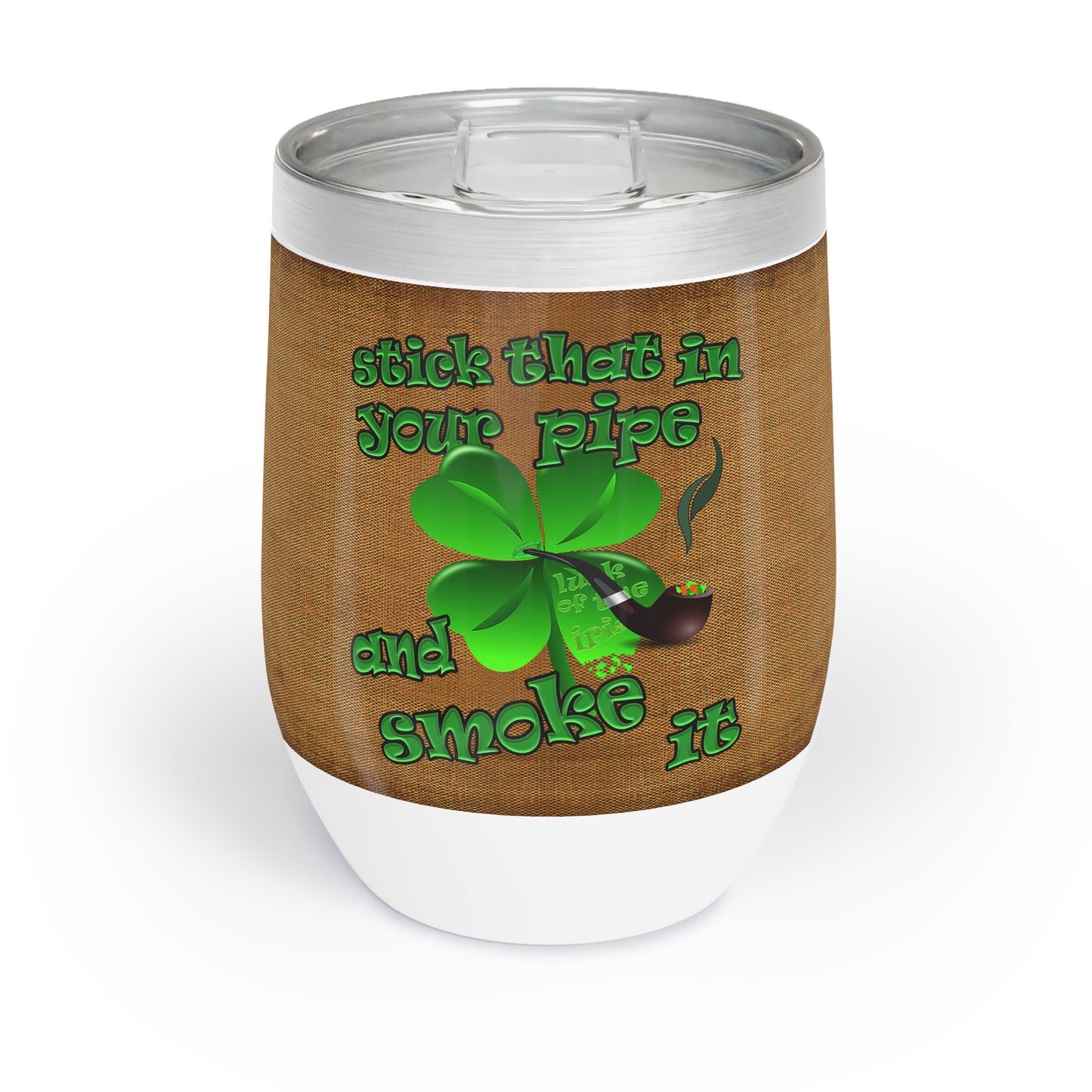 celtics logo - Chill Wine Tumbler (brown papyrus)