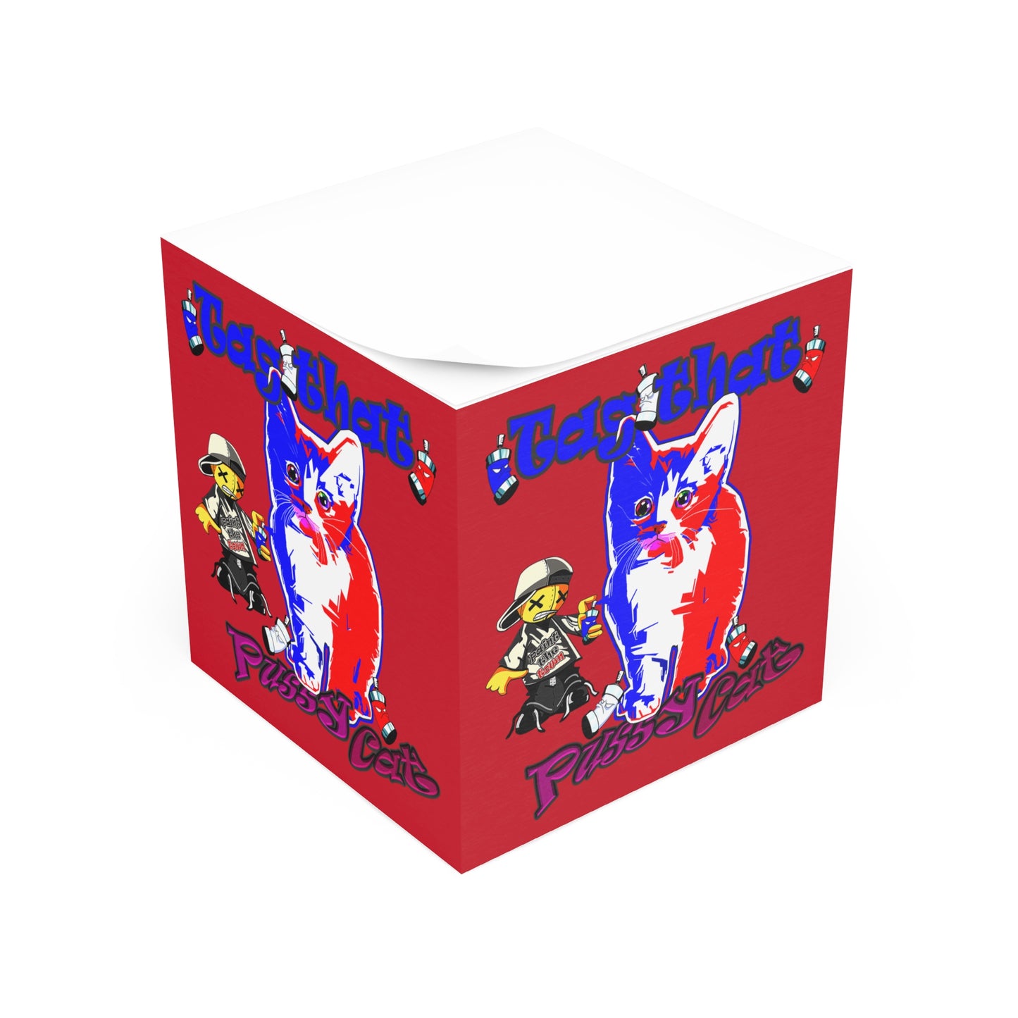 tag that - note cube (dark red)