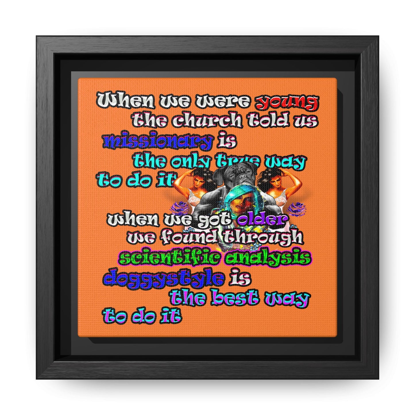 doggystyle - framed canvas art (crusta)