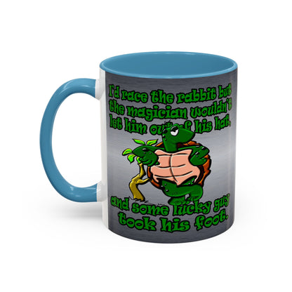 turtle race - Accent Mug (brushed nickel)
