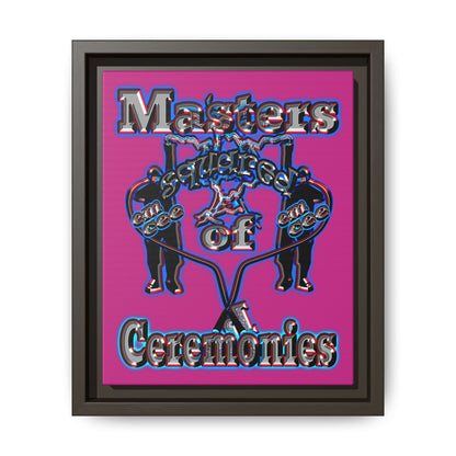 em cee squared - framed canvas art (pink)