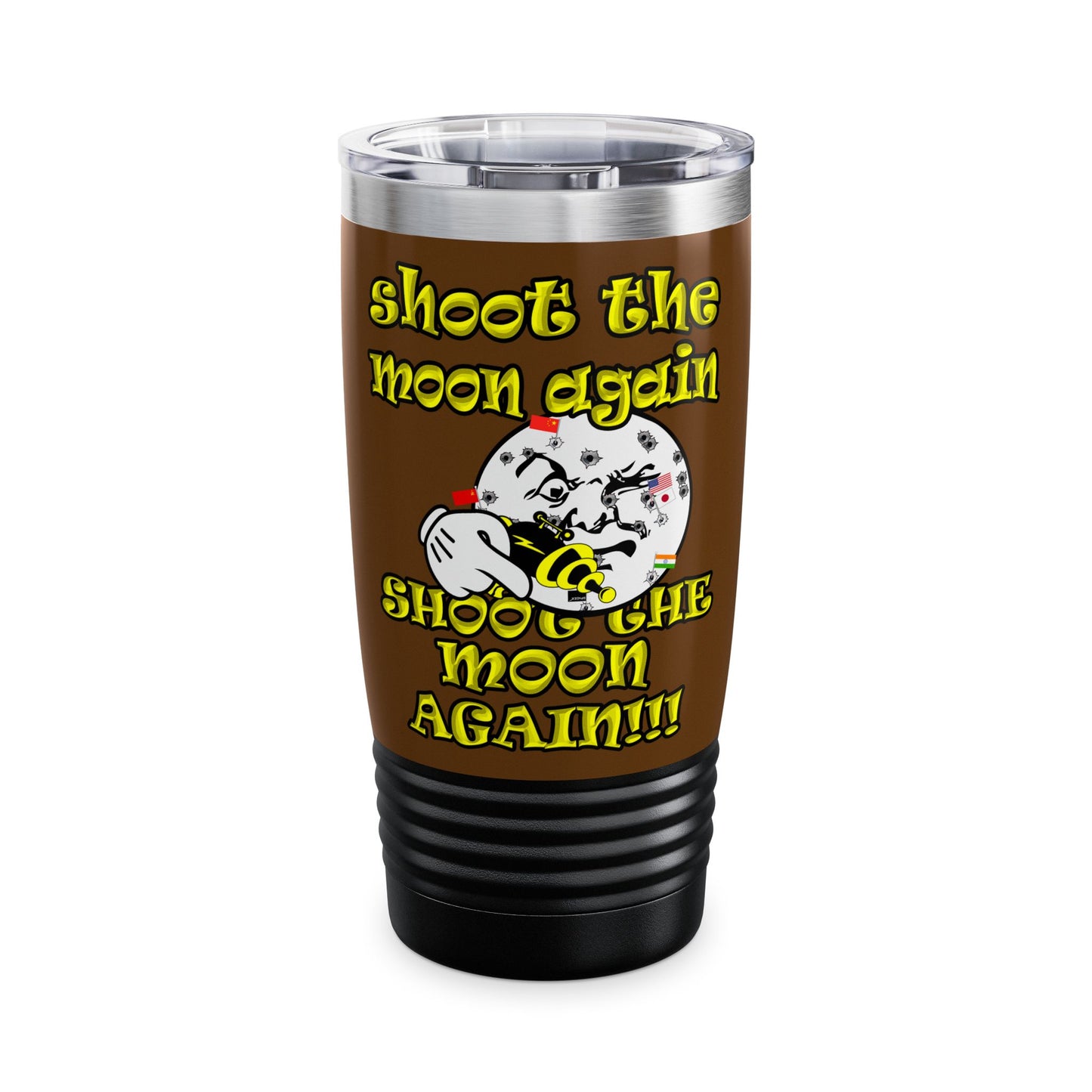shoot the moon again - Ringneck Tumbler, 20oz (brown)