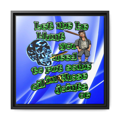 og - framed canvas art (blue-white wave)