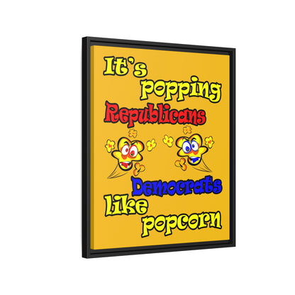 popping like popcorn - framed canvas art (yellow)