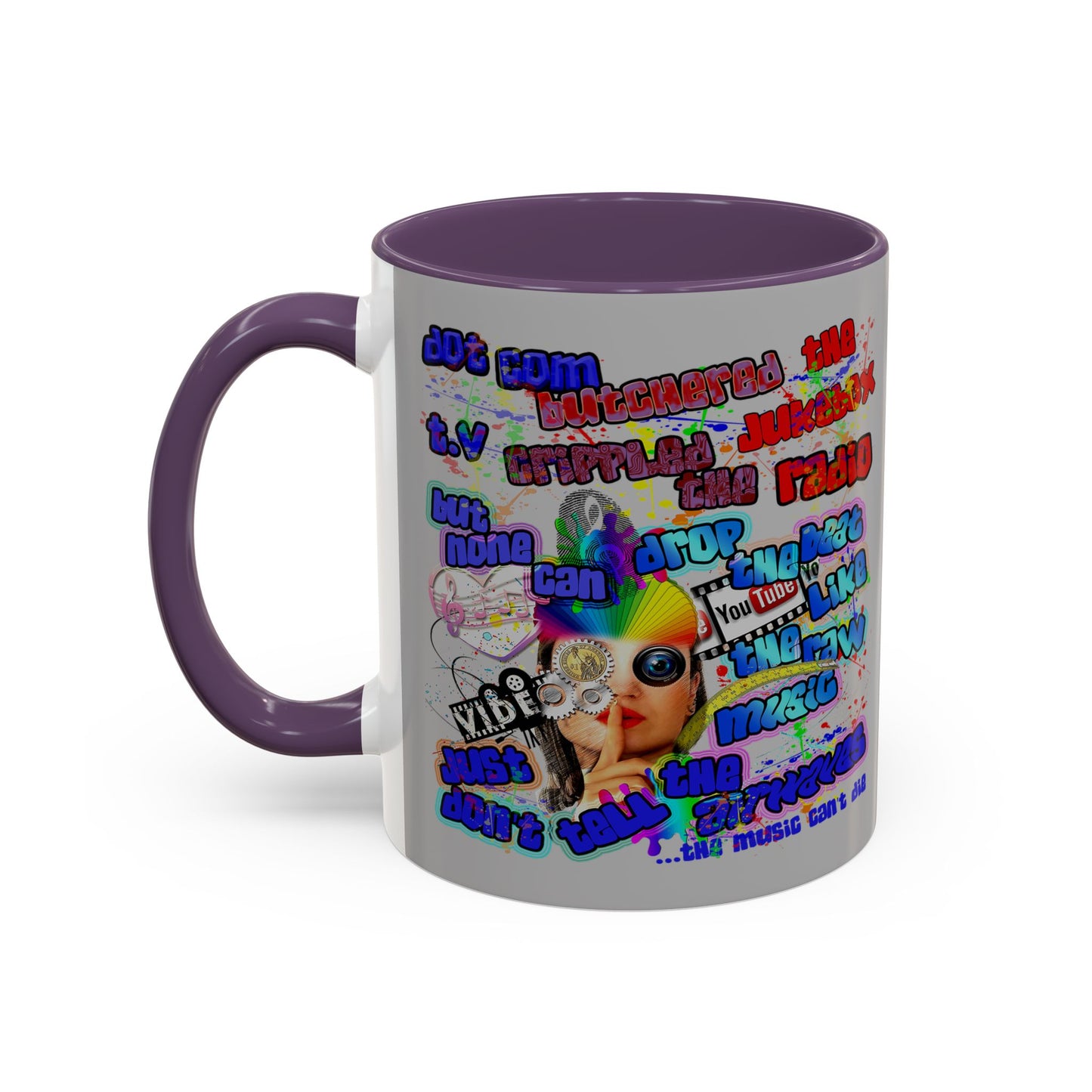 drop the beat - Accent Mug (light grey)