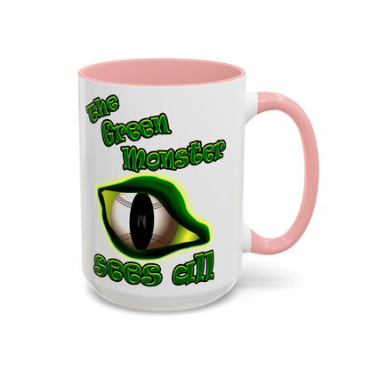 green monster - Accent Mug (white)