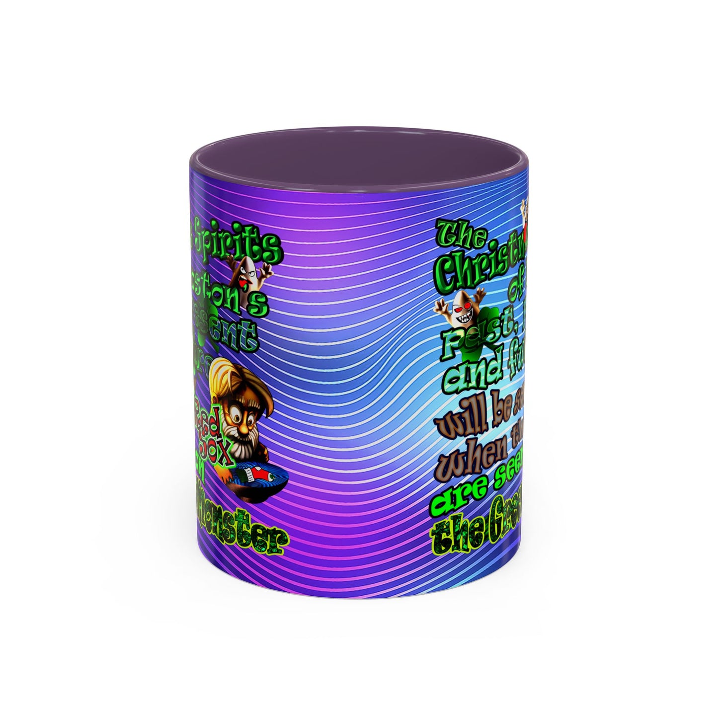 christmas spirits of boston - Accent Mug (purple wave)