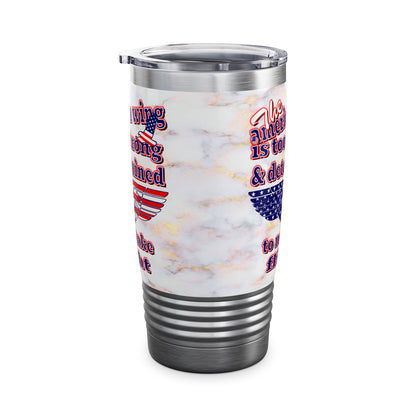 american wing - Ringneck Tumbler, 20oz (white marble)