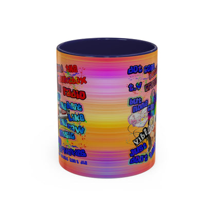 drop the beat - Accent Mug (color blur)