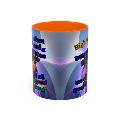 high noon - Accent Mug (grey-pink wave)
