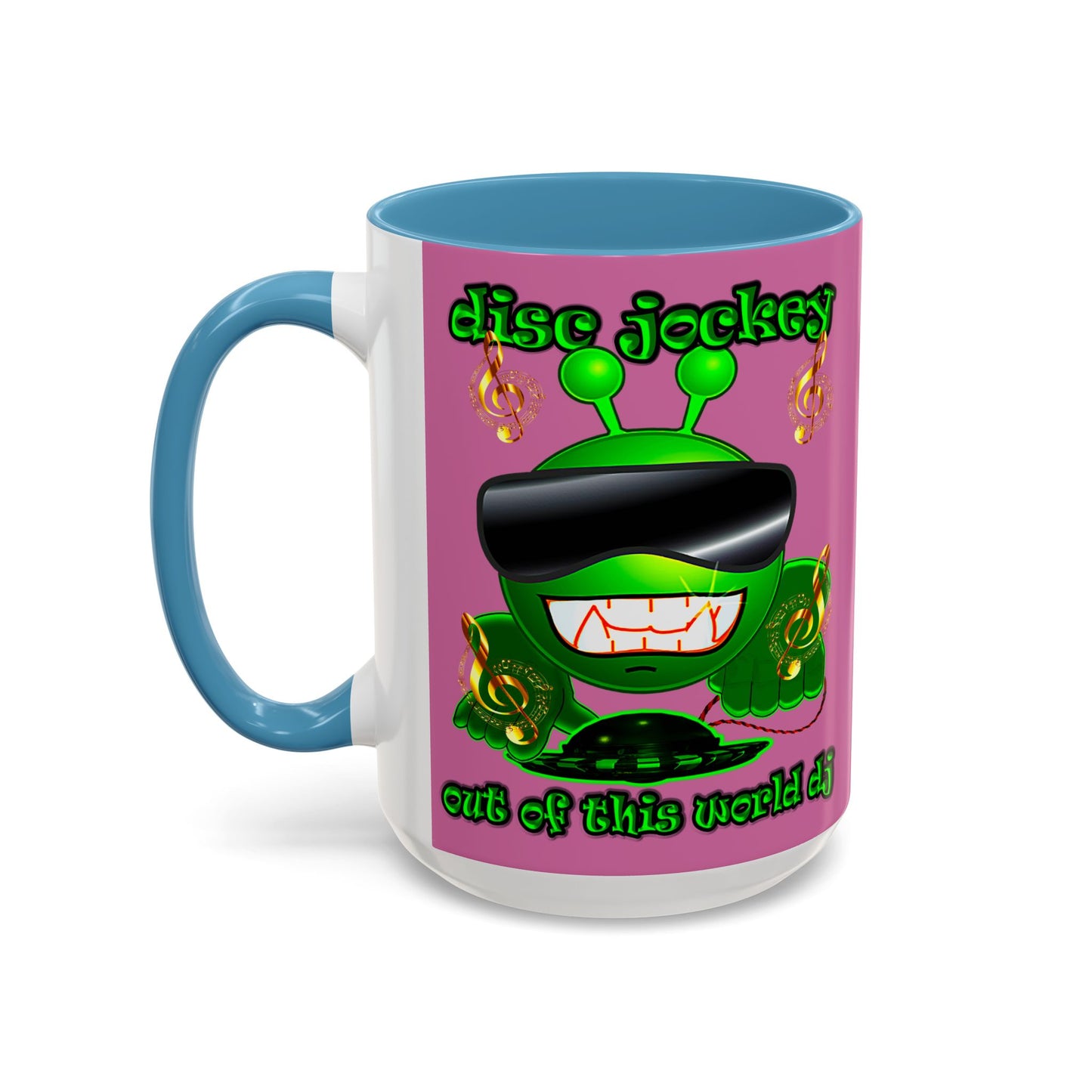 disc jockey - Accent Mug (light pink)