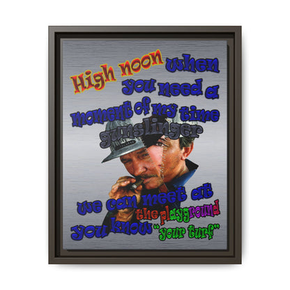 high noon - framed canvas art (brushed nickel)