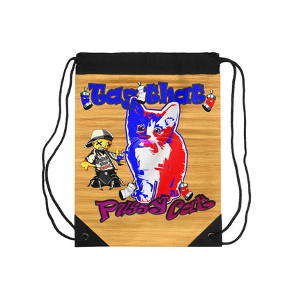 tag that - Drawstring Bag (butterscotch wood finish)