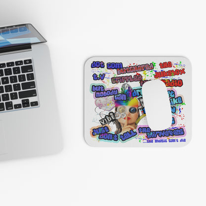drop the beat - Mouse Pad (Rectangle) (white)