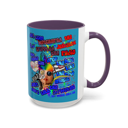 drop the beat - Accent Mug (turquoise)