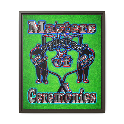 em cee squared - framed canvas art (green turf)