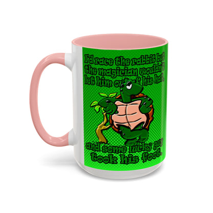 turtle race - Accent Mug (logo green)