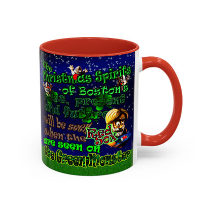 christmas spirits of boston - Accent Mug ('snoops' background)
