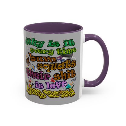 the bum's shit - Accent Mug (light grey)