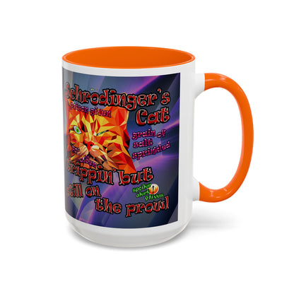 schrodinger's cat - Accent Mug (grey-pink wave)