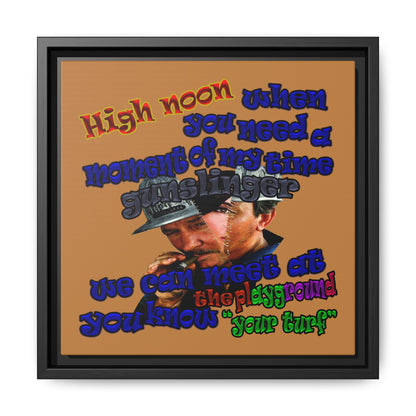 high noon - framed canvas art (light brown)
