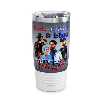 rw&b lives matter - Ringneck Tumbler, 20oz (brushed nickel)