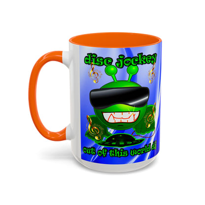disc jockey - Accent Mug (blue-white wave)