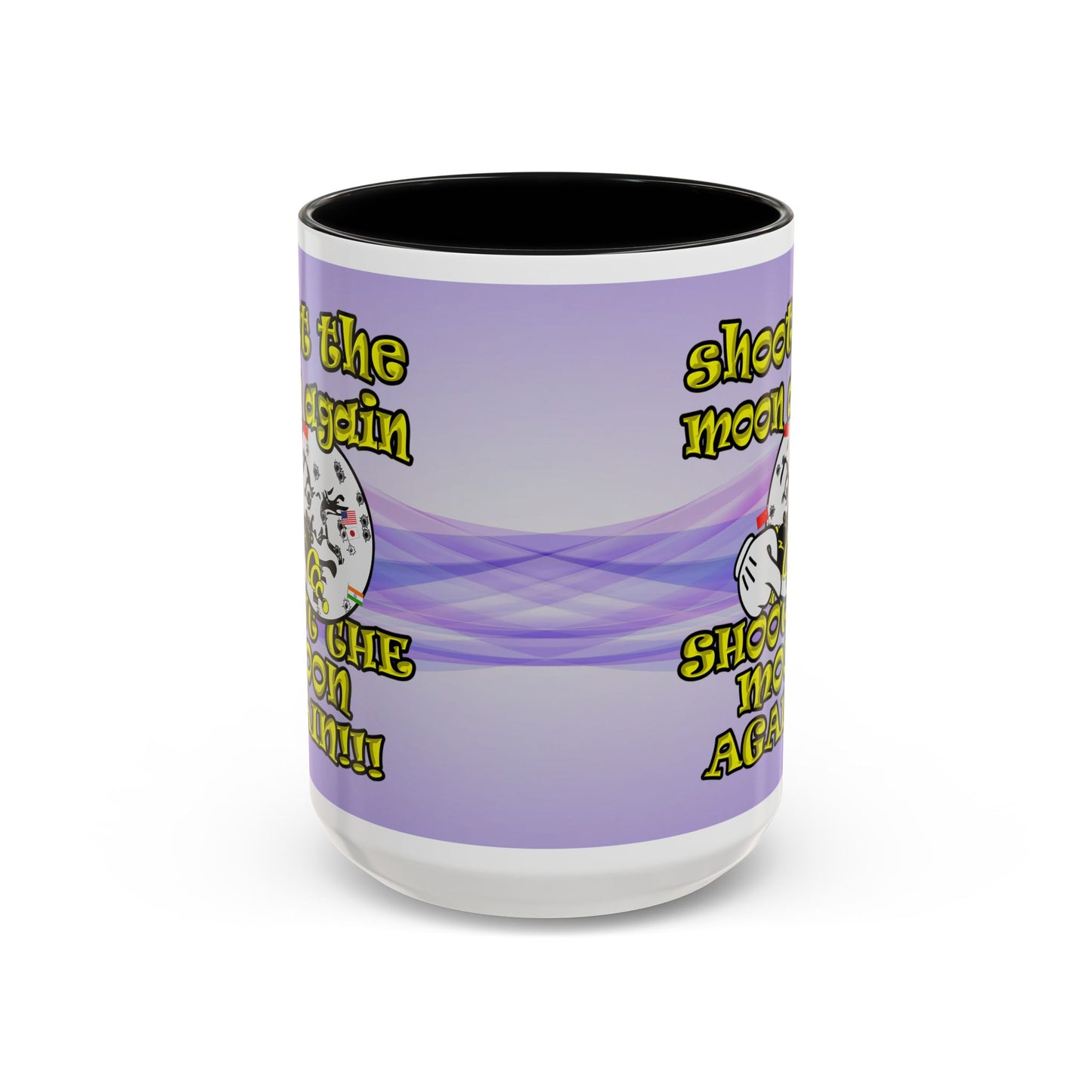 shoot the moon again - Accent Mug (light blue-pink wave)