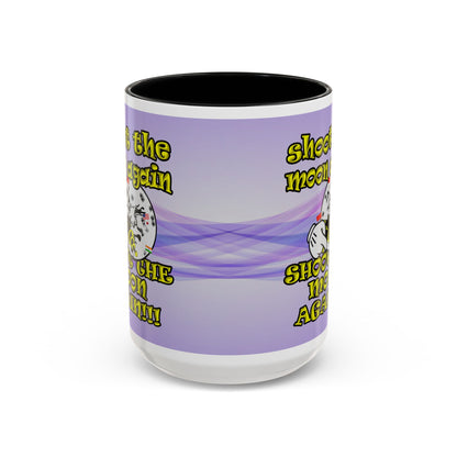 shoot the moon again - Accent Mug (light blue-pink wave)