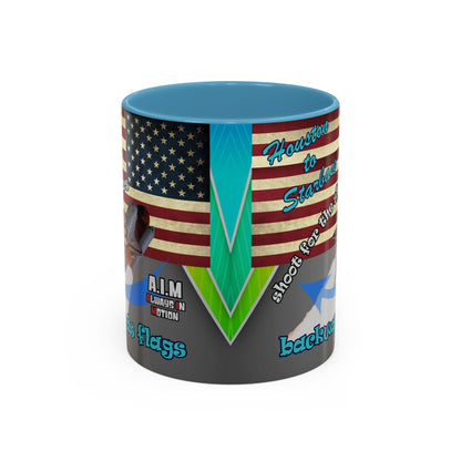 shoot for the stars - Accent Mug (rainbow split)