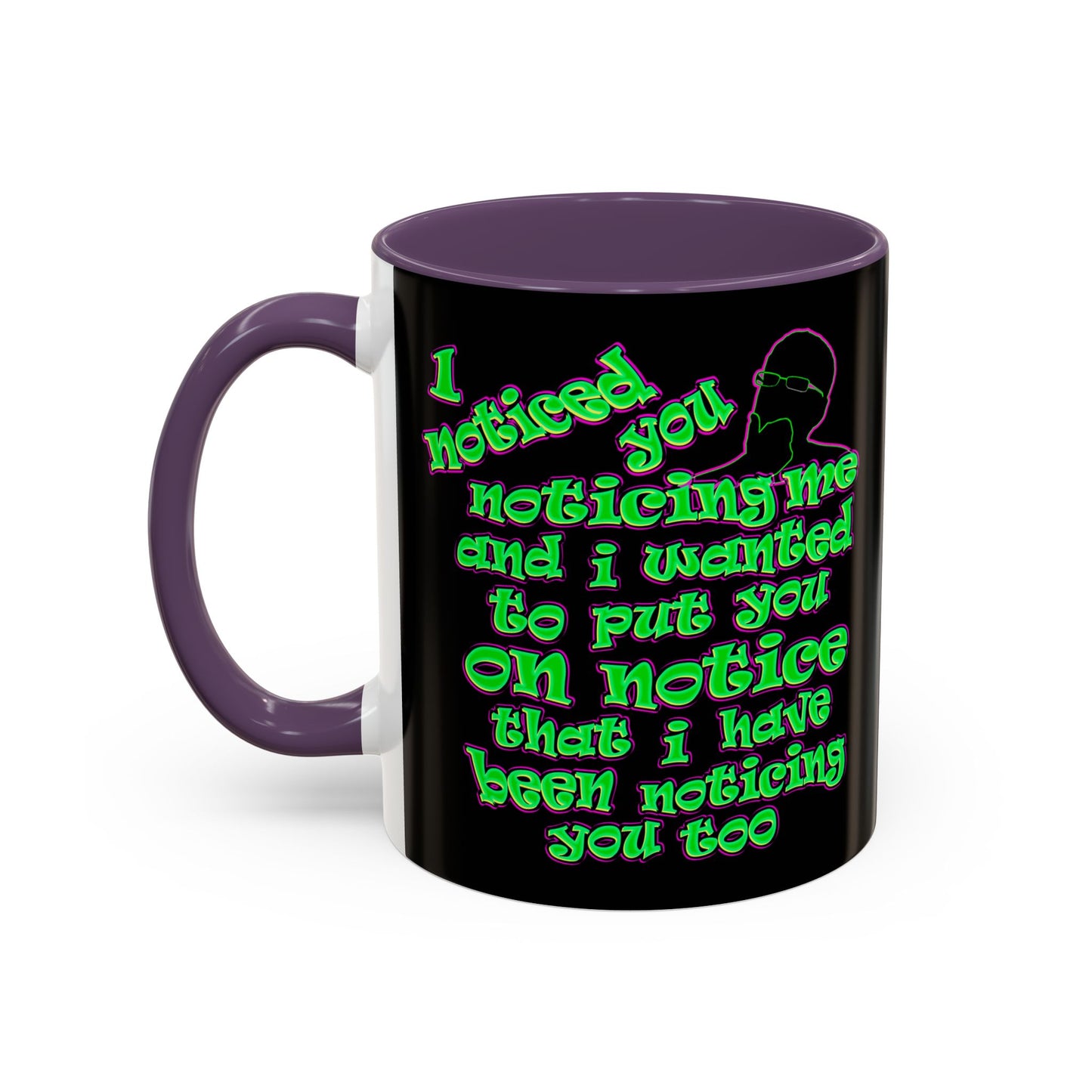 noticed you noticing - Accent Mug (black)