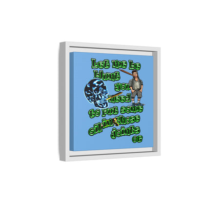 og - framed canvas art (light blue)
